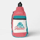 Aangepaste naam Hawaii Sling Bag (Voorkant)