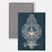 Aangepaste Naam Heilige Ster van Wonder Siermandal Magneet (Voorkant / Achterkant)