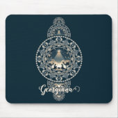 Aangepaste Naam Heilige Ster van Wonder Siermandal Muismat (Voorkant)