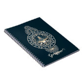 Aangepaste Naam Heilige Ster van Wonder Siermandal Notitieboek (Rechterzijde)