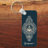 Aangepaste Naam Heilige Ster van Wonder Siermandal Sleutelhanger (Voorkant)