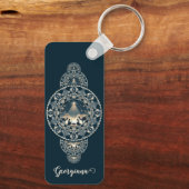 Aangepaste Naam Heilige Ster van Wonder Siermandal Sleutelhanger (Achterkant)