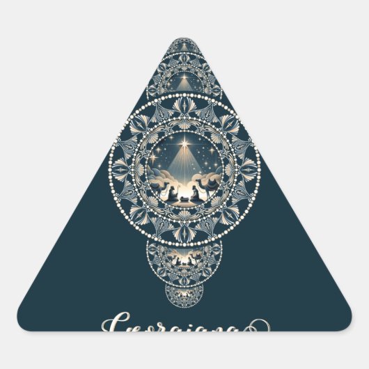 Aangepaste Naam Heilige Ster van Wonder Siermandal Sticker (Voorkant)