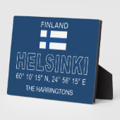 Aangepaste naam Helsinki Coördinaten Fotoplaat (Zijkant)
