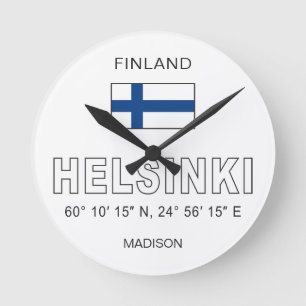 Aangepaste naam Helsinki Coördinaten Ronde Klok