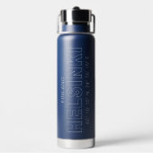 Aangepaste naam Helsinki Coördinaten Waterfles (Achterkant)