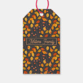 Aangepaste naam Herfstbladeren Cadeaulabel (Voorkant)