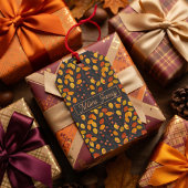 Aangepaste naam Herfstbladeren Cadeaulabel
