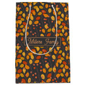 Aangepaste naam Herfstbladeren Medium Cadeauzakje (Voorkant)