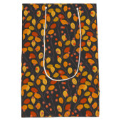 Aangepaste naam Herfstbladeren Medium Cadeauzakje (Achterkant)