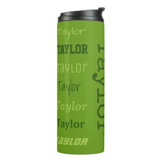Aangepaste naam - Herhalen - tumbler Thermosbeker (Gedraaid links)
