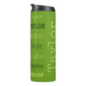 Aangepaste naam - Herhalen - tumbler Thermosbeker (Geroteerd rechts)