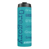 Aangepaste naam - Herhalen - tumbler Thermosbeker (Voorkant)