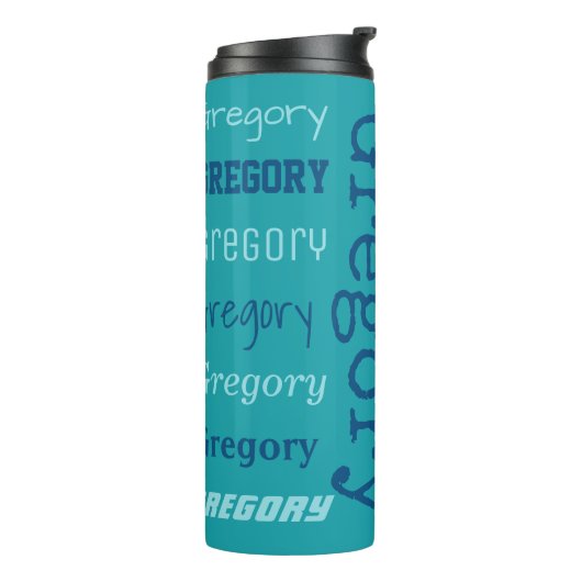 Aangepaste naam - Herhalen - tumbler Thermosbeker (Gedraaid links)