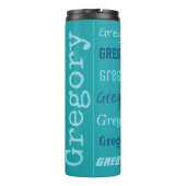 Aangepaste naam - Herhalen - tumbler Thermosbeker (Achterkant)