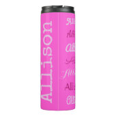 Aangepaste naam - Herhalen - tumbler Thermosbeker (Achterkant)