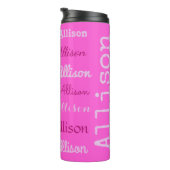 Aangepaste naam - Herhalen - tumbler Thermosbeker (Geroteerd rechts)