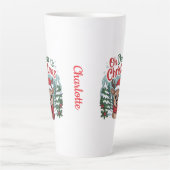 Aangepaste naam hert Kerstmis Latte Mok (Voorkant)