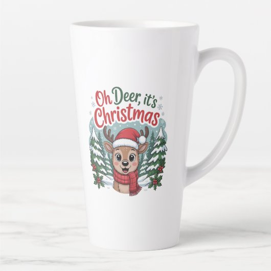 Aangepaste naam hert Kerstmis Latte Mok (Rechts)