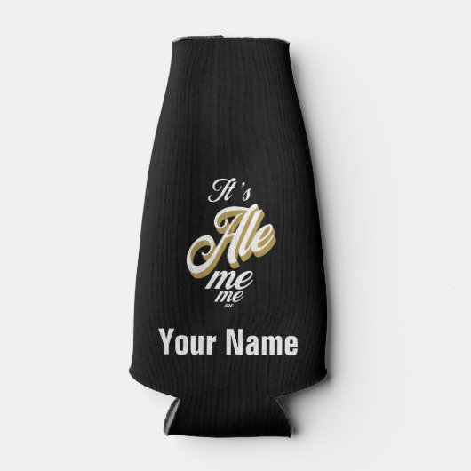 Aangepaste naam Het is een Ale me Beer Bottle Cool Flesjeskoeler (Voorkant)