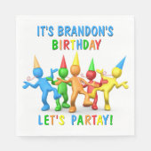 Aangepaste naam Het is mijn verjaardag! Laten we P Servet (Voorkant)