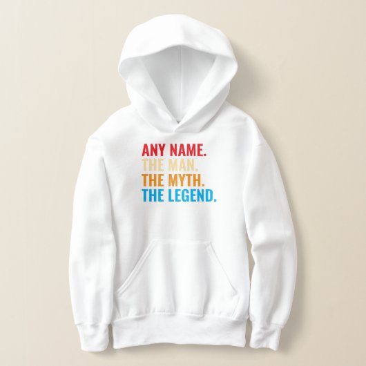 Aangepaste naam Het Man The Myth The Legend Retro (Laagn)