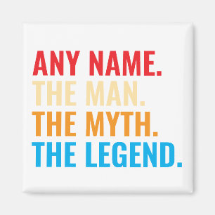 Aangepaste naam Het Man The Myth The Legend Retro Magneet