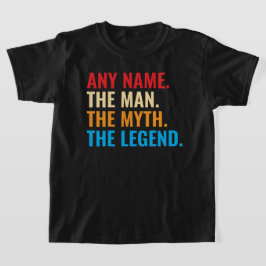 Aangepaste naam Het Man The Myth The Legend Retro T-shirt