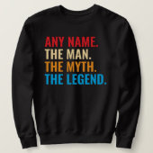 Aangepaste naam Het Man The Myth The Legend Retro Trui (Design voorkant)