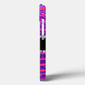Aangepaste naam hete roze zebrastrepen paarse glit Case-Mate iPhone case (Achterkant / Links)