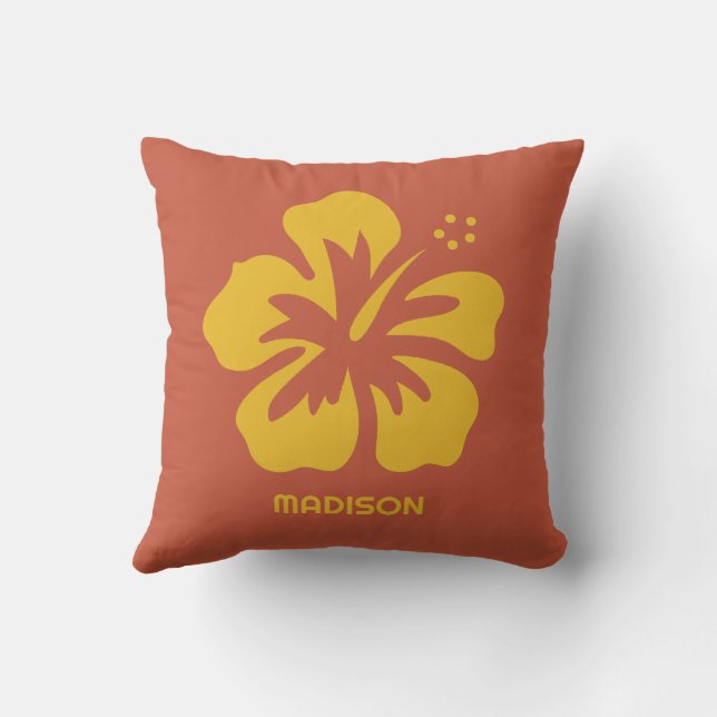 Aangepaste naam Hibiscus Buitenkussen (Achterkant)