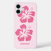 Aangepaste naam Hibiscus Case-Mate iPhone Case (Achterkant)