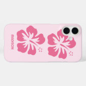 Aangepaste naam Hibiscus Case-Mate iPhone Case (Achterkant (horizontaal))