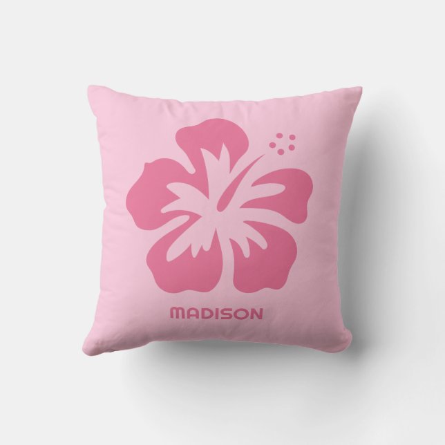 Aangepaste naam Hibiscus Kussen (Achterkant)