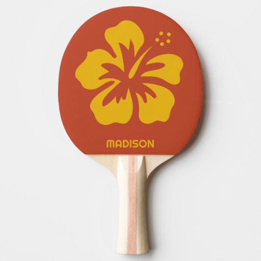 Aangepaste naam Hibiscus Tafeltennisbatje (Voorkant)