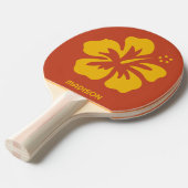 Aangepaste naam Hibiscus Tafeltennisbatje (Voorkant Gekanteld)