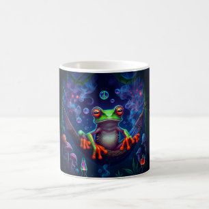 Aangepaste naam Hippie Peace Psychedelic Tree Frog Koffiemok