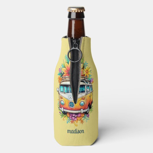 Aangepaste naam Hippie Van Flesjeskoeler (Fles Achterkant)