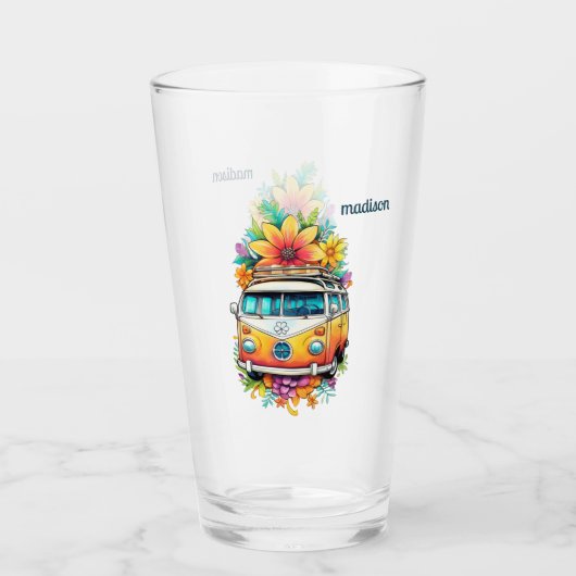 Aangepaste naam Hippie Van Glas (Voorkant)