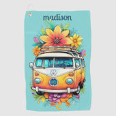Aangepaste naam Hippie Van Golfhanddoek (Voorkant)