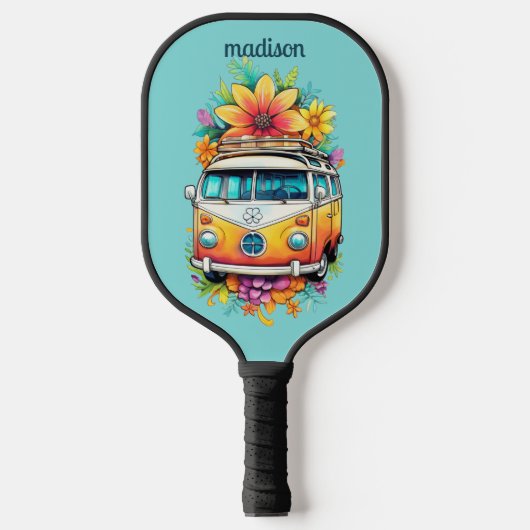 Aangepaste naam Hippie Van Pickleball Paddle (Voorkant)