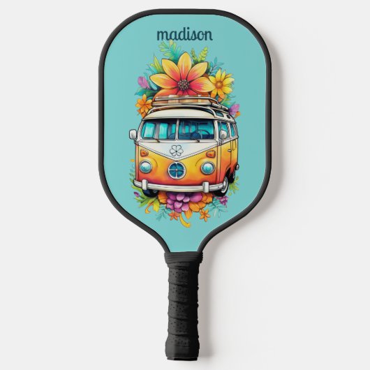 Aangepaste naam Hippie Van Pickleball Paddle (Achterkant)