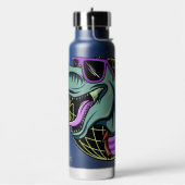 Aangepaste naam Hipster T-Rex Waterfles (Links)