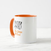 Aangepaste naam 'Hocus Pocus Coffee Helpt me Focus Mok (Voorkant links)