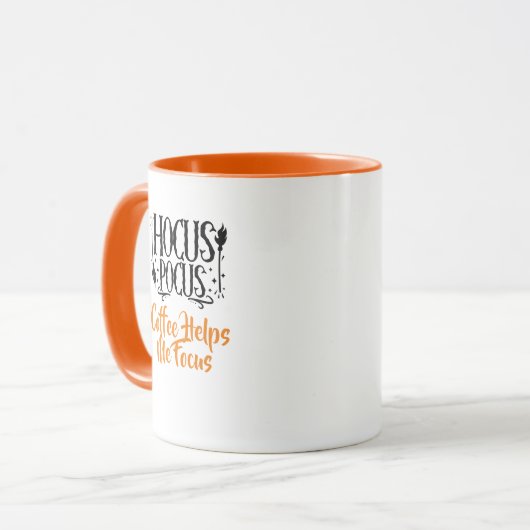 Aangepaste naam 'Hocus Pocus Coffee Helpt me Focus Mok (Voorkant links)
