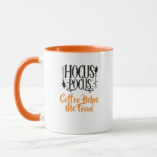 Aangepaste naam 'Hocus Pocus Koffie Helpt me Focus Mok (Links)