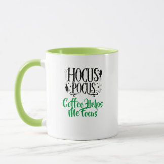 Aangepaste naam 'Hocus Pocus Koffie Helpt me Focus Mok