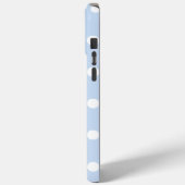 Aangepaste naam Hoesje voor iPhone, blauw met polk (Achterkant / Links)