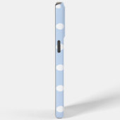 Aangepaste naam Hoesje voor iPhone, blauw met polk (Achterkant / Rechts)