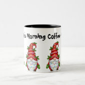 Aangepaste naam Holiday Gift- Morning Coffee Mok. Tweekleurige Koffiemok (Center)